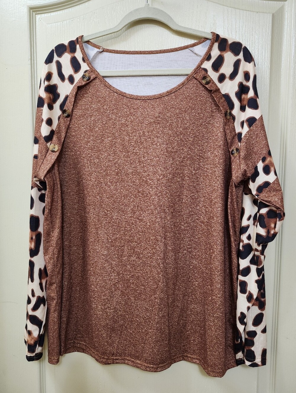 Long-sleeve, Casual Crewneck Top